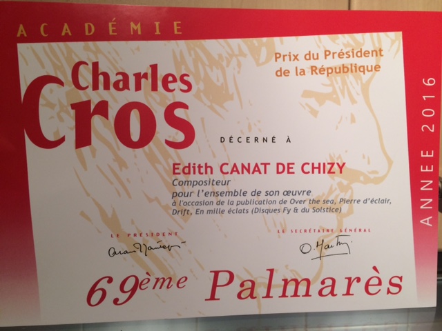 Académie Charles Cros 2016