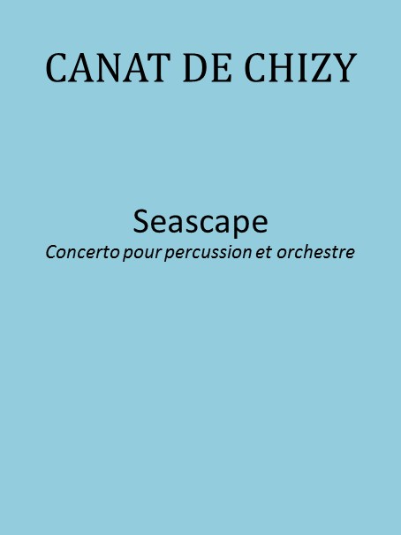 Une partition Edith Canat de Chizy pour musique d'orchestre.